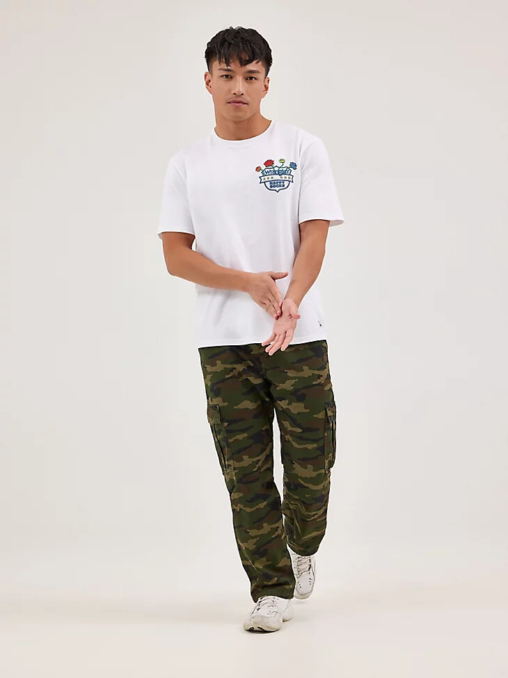 t-shirt wrangler x happy socks rose crest bianca