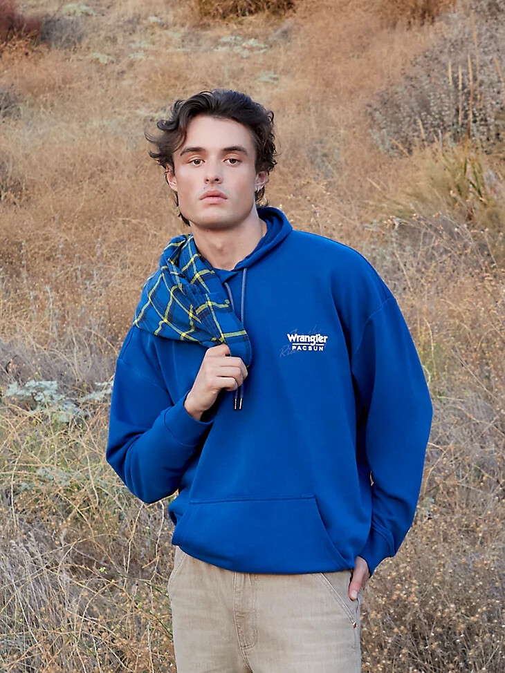 felpa con cappuccio grafica da uomo wrangler x pacsun limoges