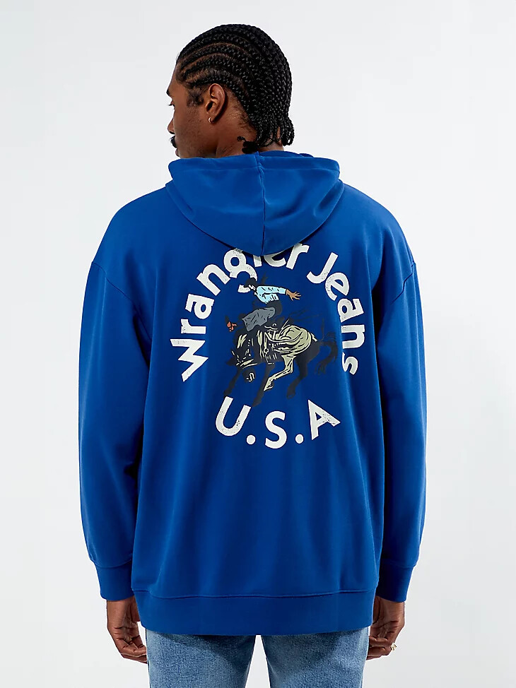felpa con cappuccio grafica da uomo wrangler x pacsun limoges
