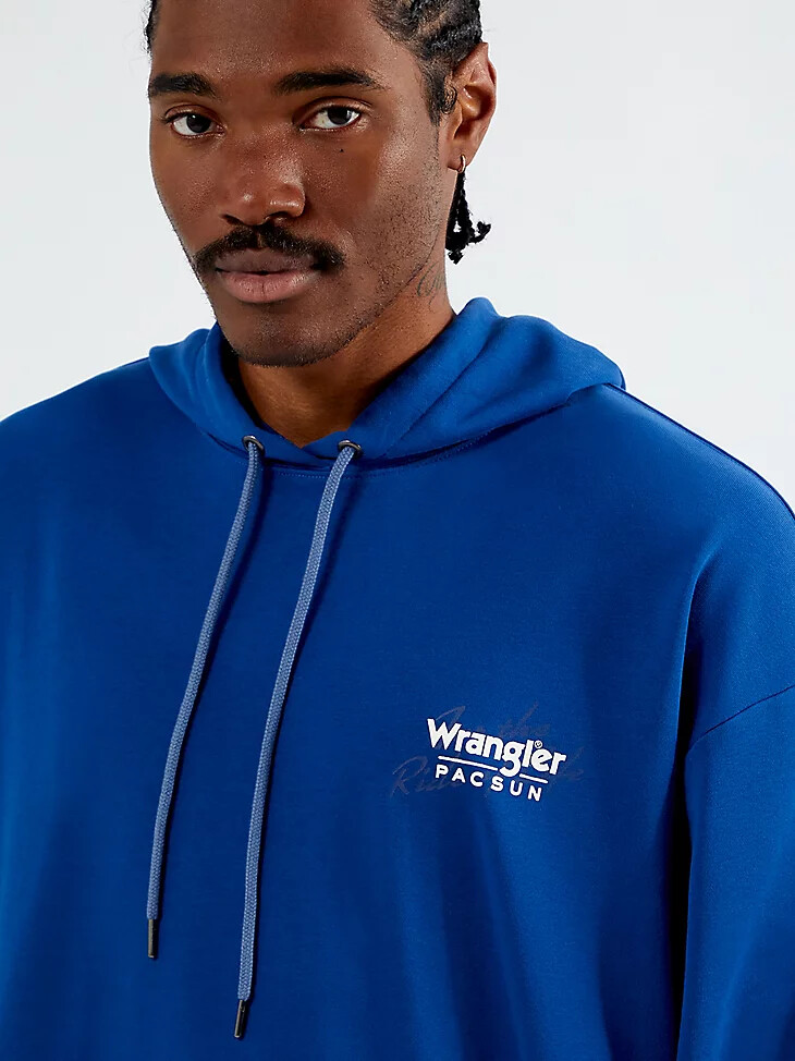 felpa con cappuccio grafica da uomo wrangler x pacsun limoges