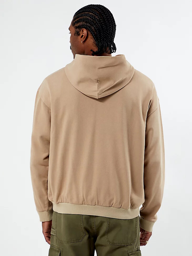 felpa con cappuccio grafica da uomo wrangler x pacsun dune