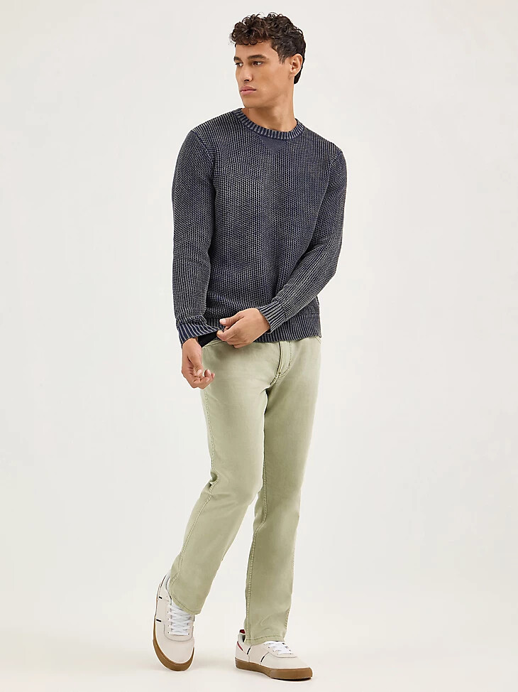 maglione girocollo da uomo blu navy