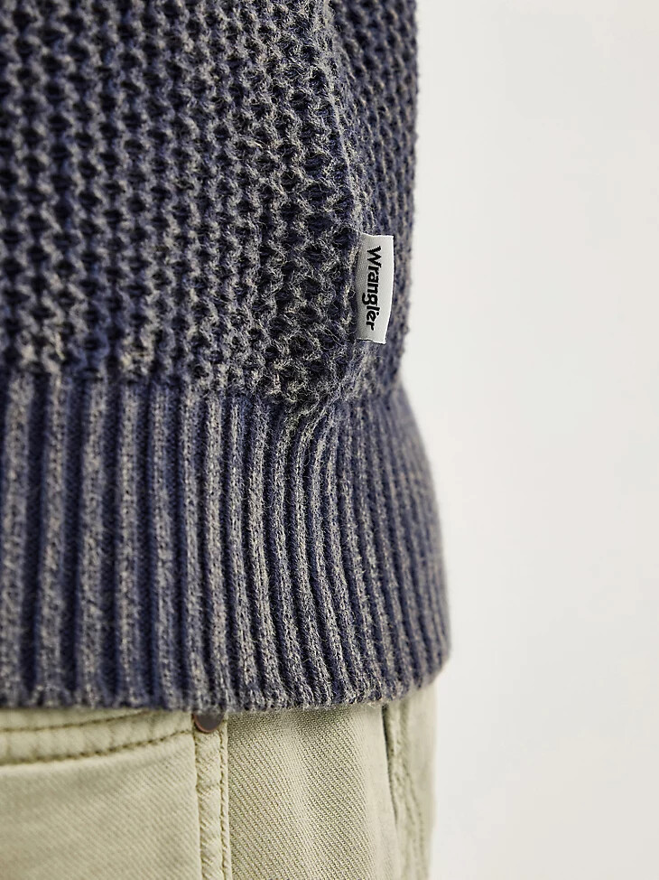 maglione girocollo da uomo blu navy
