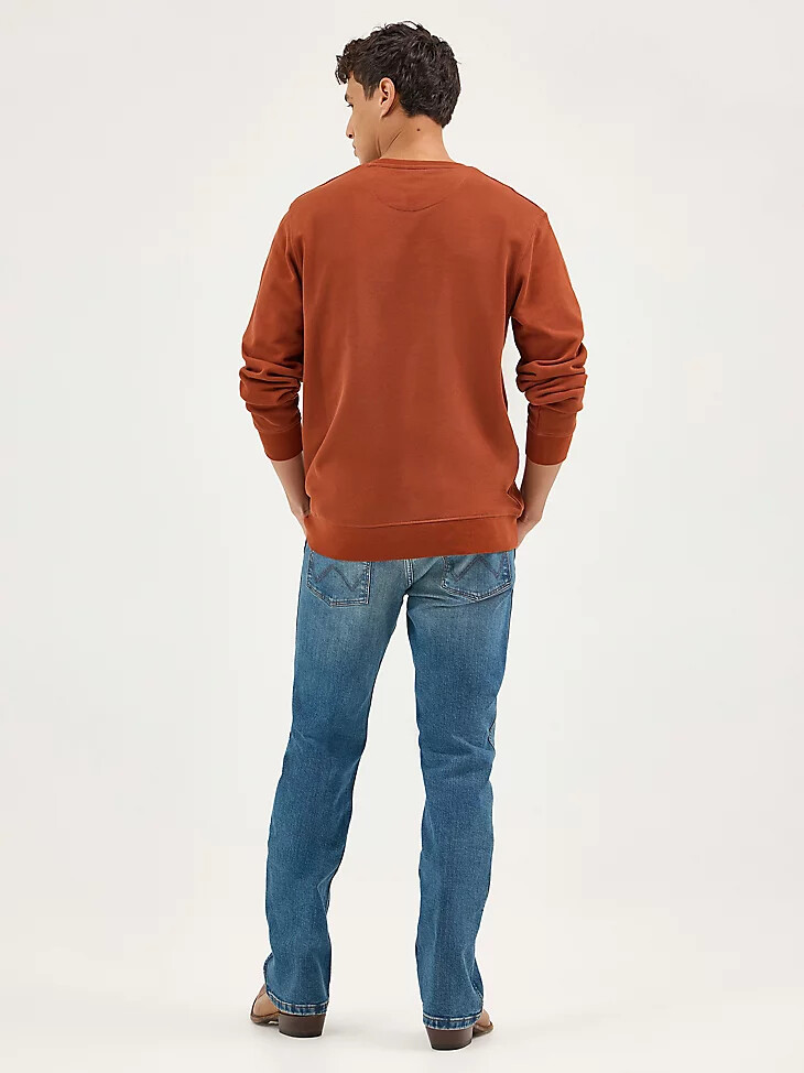 felpa girocollo con logo da uomo color paprika affumicato