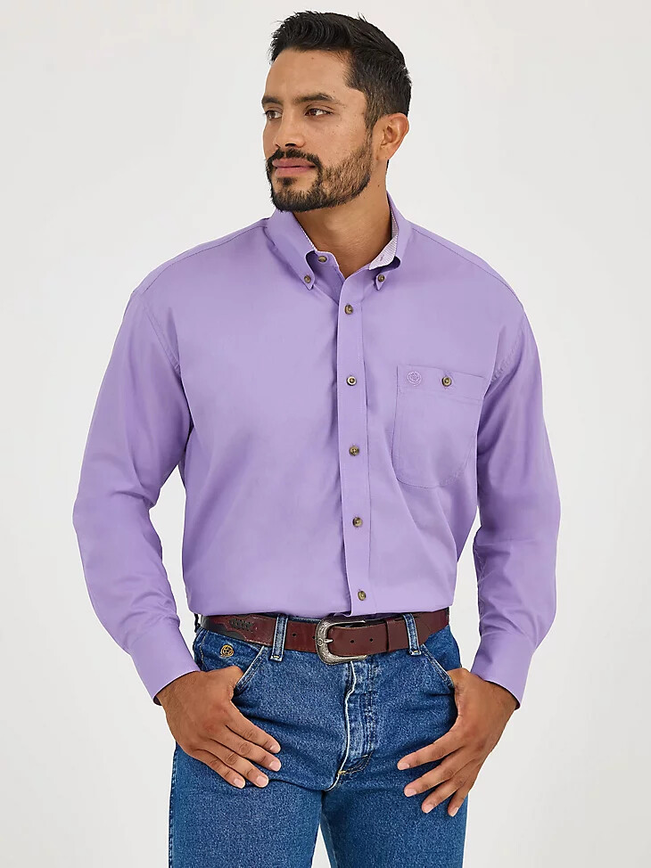 camicia abbottonata con una tasca wrangler george strait viola