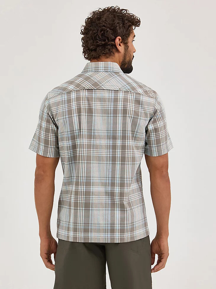 camicia da uomo evergreen a maniche corte colore aster dusty olive