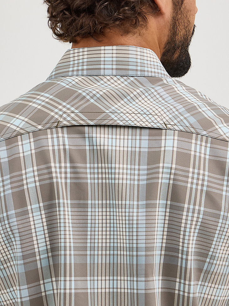 camicia da uomo evergreen a maniche corte colore aster dusty olive