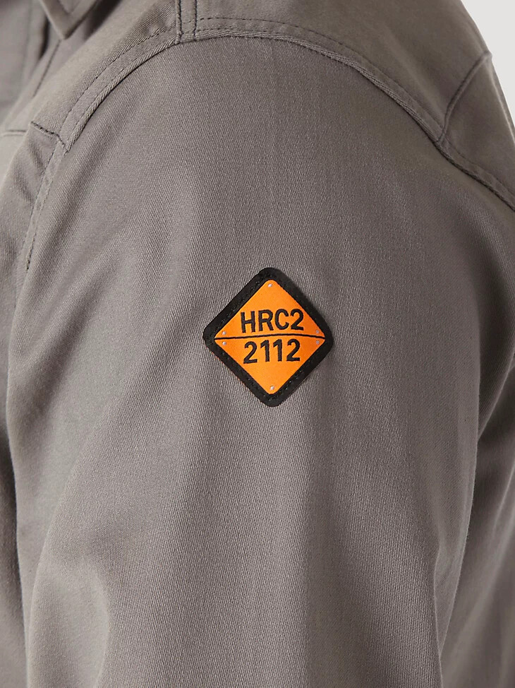 wrangler fr flame-resistant long sleeve solid - antracite antracite