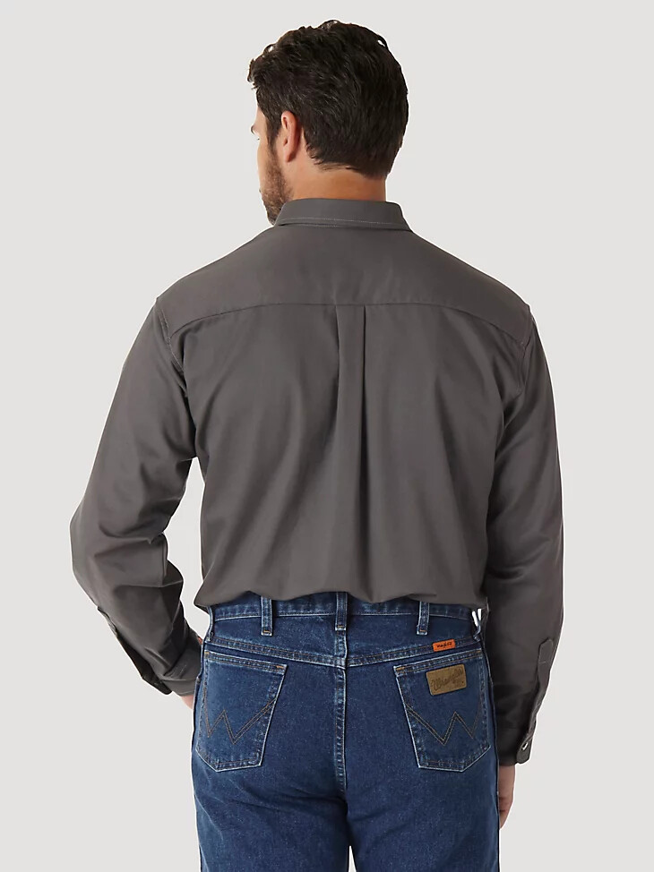 camicia da lavoro ignifuga wrangler fr riggs grigio ardesia