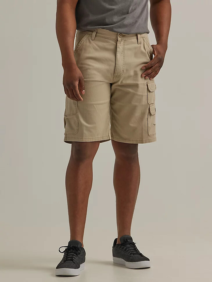 pantaloni cargo corti wrangler five star premium stacked da uomo in twill