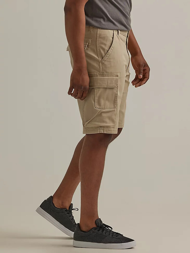 pantaloni cargo corti wrangler five star premium stacked da uomo in twill