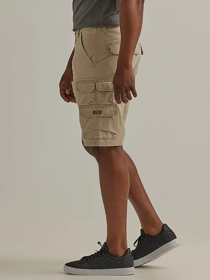 pantaloni cargo corti wrangler five star premium stacked da uomo in twill