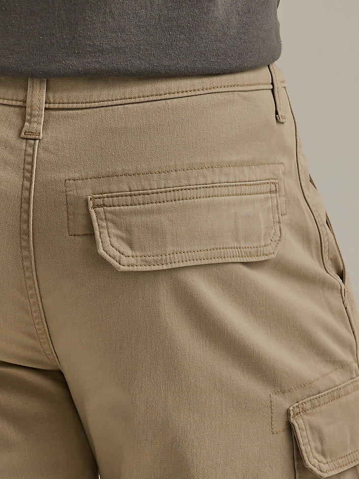 pantaloni cargo corti wrangler five star premium stacked da uomo in twill