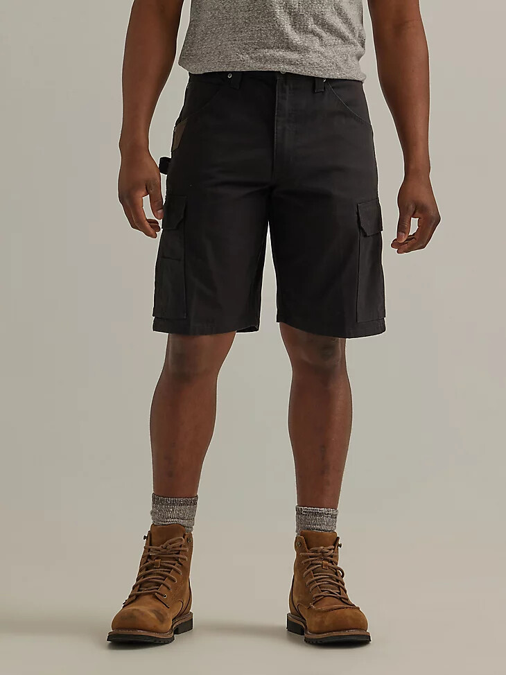 pantaloncini cargo wrangler workwear ranger neri