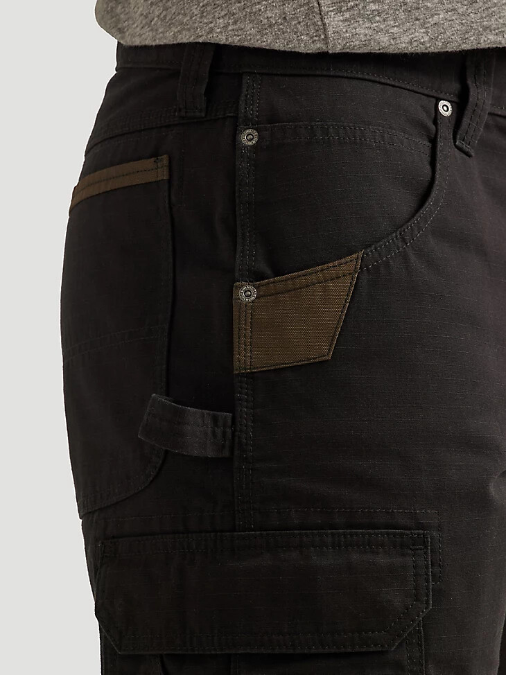 pantaloncini cargo wrangler workwear ranger neri
