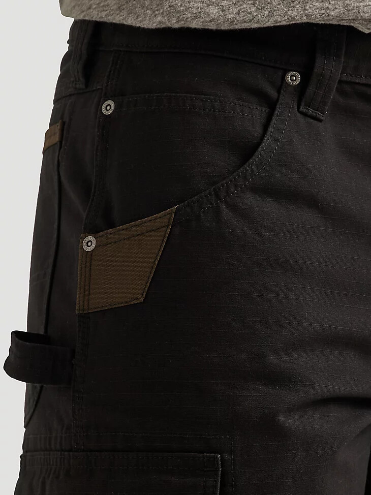 pantaloncini cargo wrangler workwear ranger neri