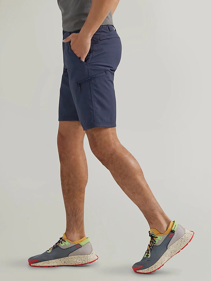pantaloncini sportivi da uomo con elastico in vita colore blu notte