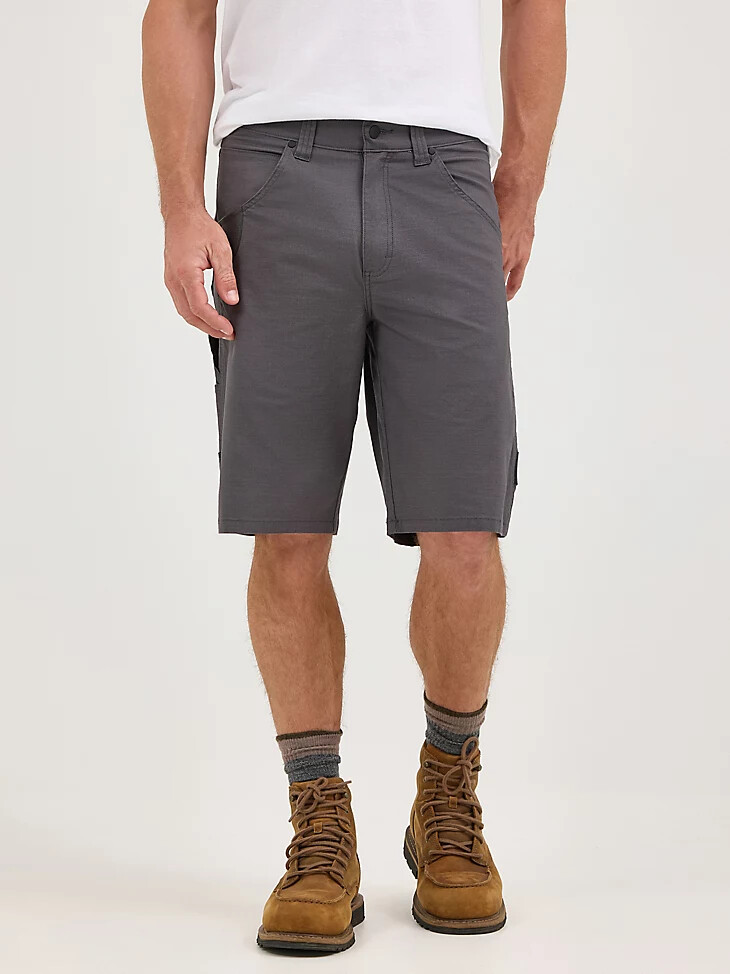 pantaloncini da carpentiere tecnici wrangler riggs workwear grigi a righe