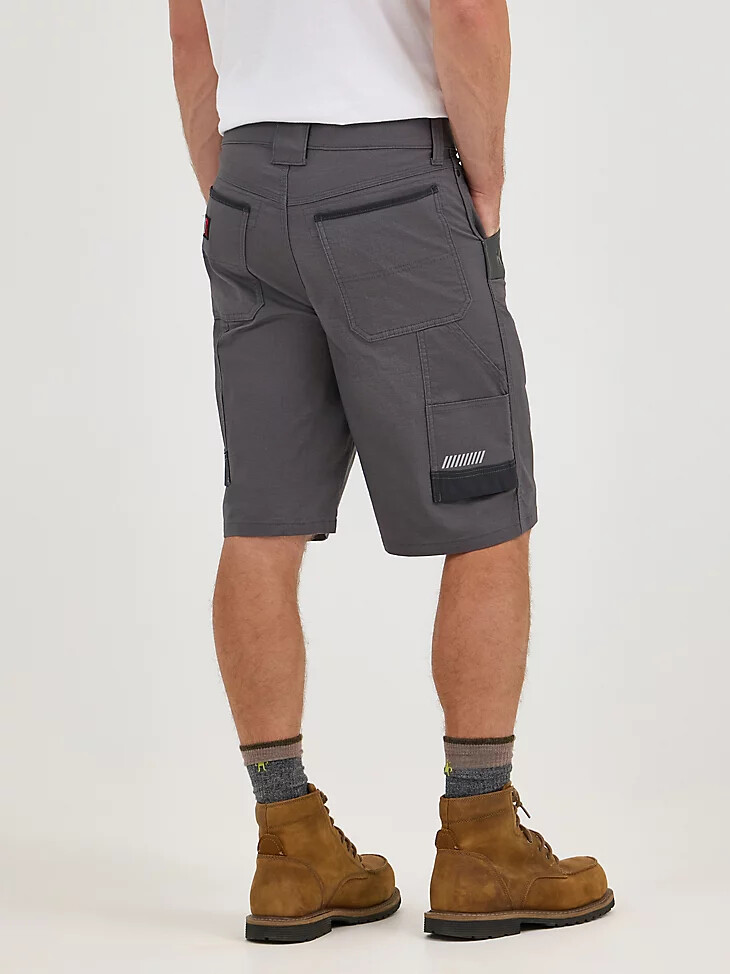 pantaloncini da carpentiere tecnici wrangler riggs workwear grigi a righe