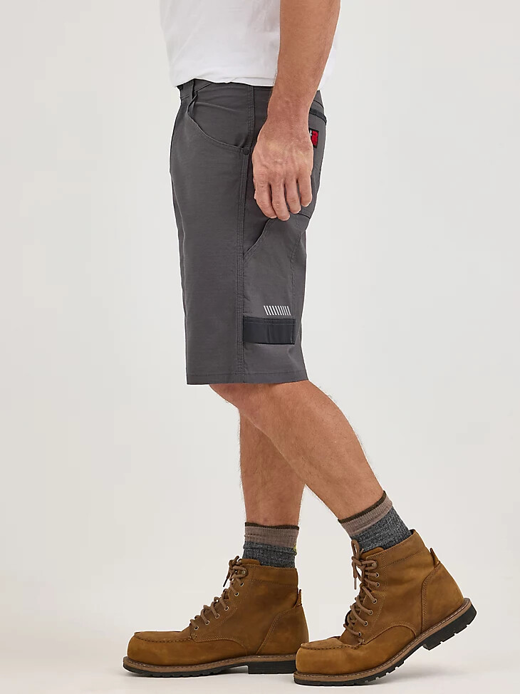pantaloncini da carpentiere tecnici wrangler riggs workwear grigi a righe
