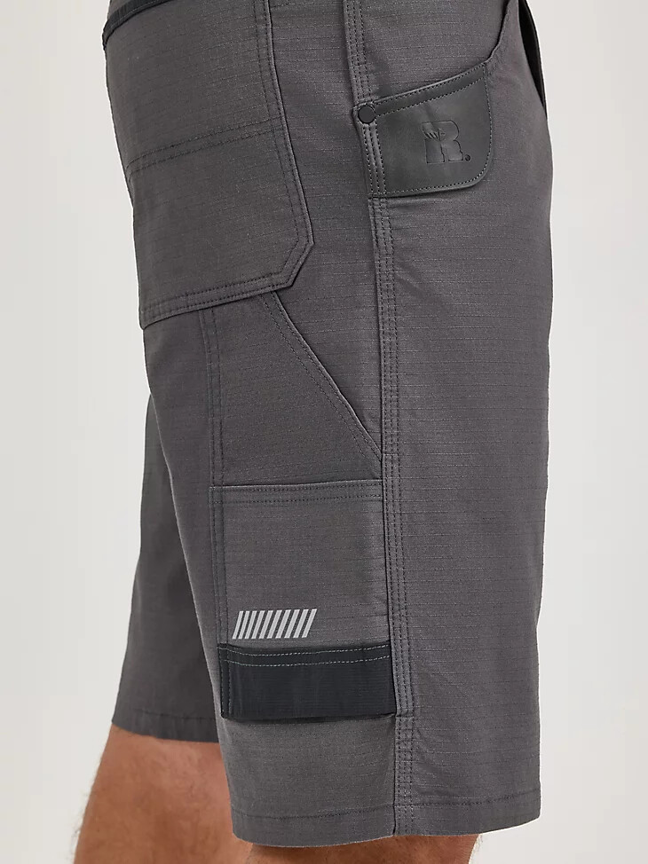pantaloncini da carpentiere tecnici wrangler riggs workwear grigi a righe