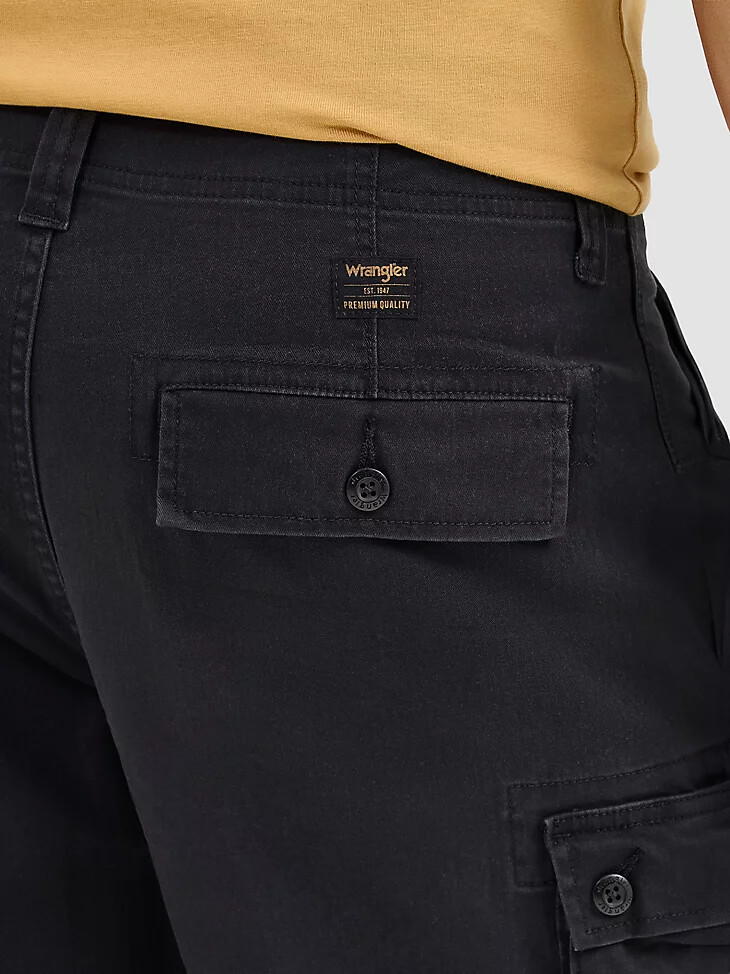 pantaloncini cargo elasticizzati ripstop da uomo color caviale