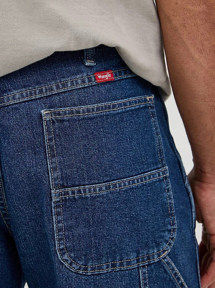 pantaloncini da carpentiere wrangler five star premium da uomo indaco scuro