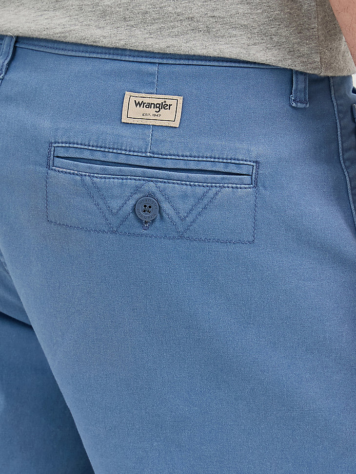 pantaloncini da uomo con parte anteriore piatta blu chiaro di luna