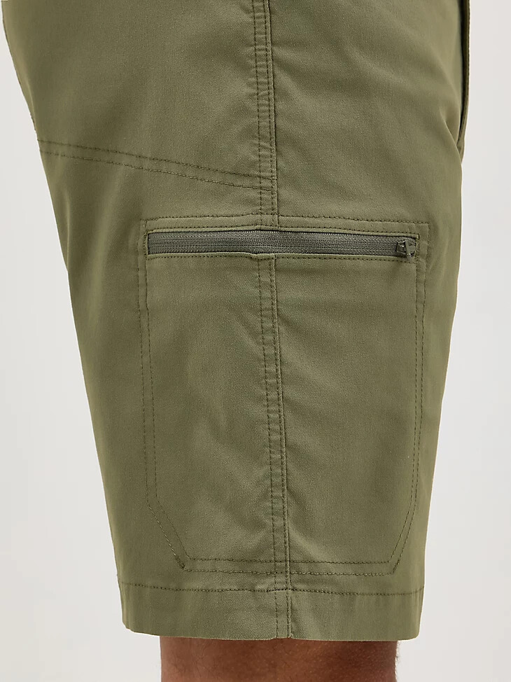 pantaloncini cargo all terrain da uomo color oliva polveroso