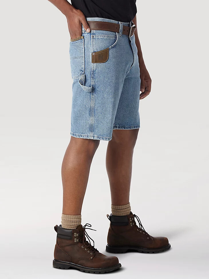 pantaloncini da carpentiere wrangler riggs workwear vintage indigo