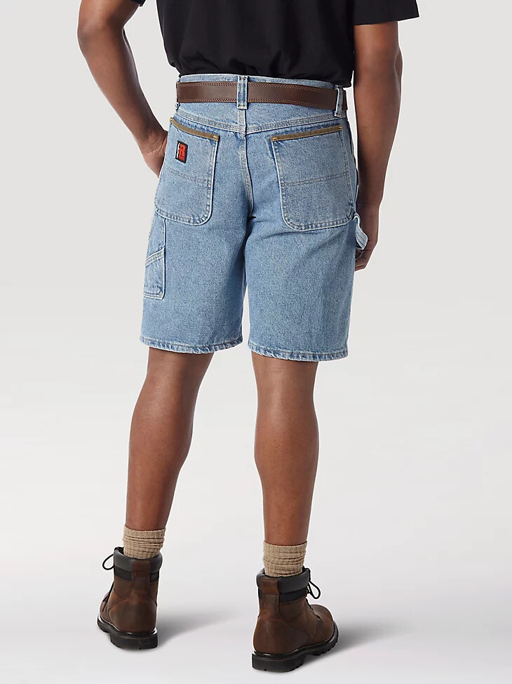 pantaloncini da carpentiere wrangler riggs workwear vintage indigo