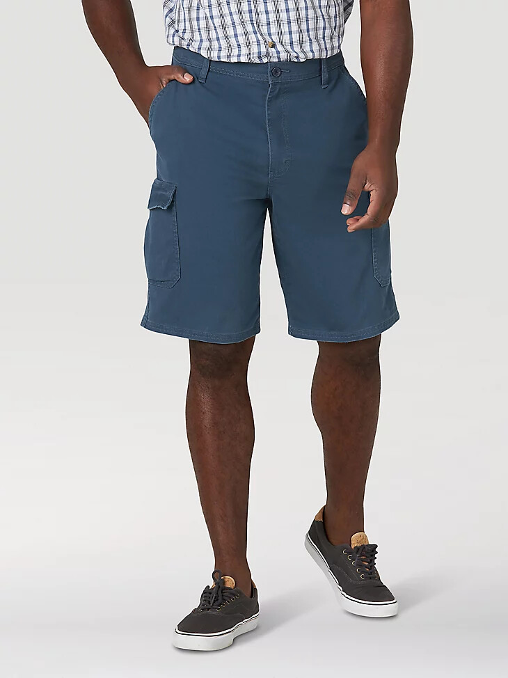 pantaloncini cargo flex twill da uomo blu notte