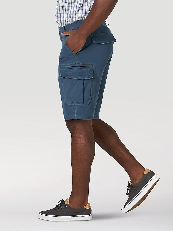 pantaloncini cargo flex twill da uomo blu notte
